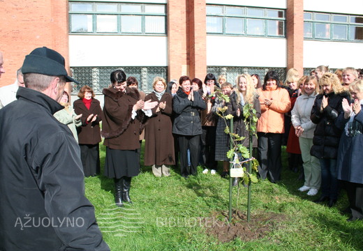 Ąžuoliuko sodinimas