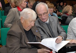 Garbės skaitytojai A. Vaičius ir prof. S. Sajauskas