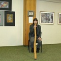 Nacionaliniu aborigenų muzikos instrumentu Didgeridoo  groja &quot;Gilė&quot; ansamblio vadovas A.Sinkevičius