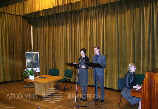 Aktoriai Inga Mikutavičiūtė ir Saulius Čiučelis, pianistė Eglė Kižytė-Ramonienė