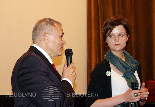 Vengrijos Respublikos ambasados Lietuvoje misijos vadovas p. Ferenc Blaumann ir Ugnė Daubaraitė