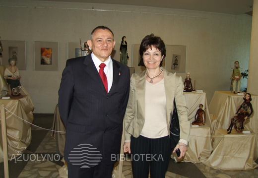 Vengrijos Respublikos ambasados Lietuvoje misijos vadovas p. Ferenc Blauman ir kanclerė p. Ferencne Blaumann