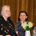 S. ir M. K. Čiurlionių anūkė skulptorė Dalia Palukaitienė ir aktorė Liucija Zorūbaitė