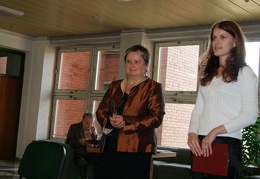 LNB Retų knygų ir rankraščių sk. vedėja Jolita Steponaitienė ir KAVB kultūrinių renginių organizatorė Aistė Megelinskienė