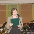 Renginio vedėja I. Jocienė, Trakų rajono kultūros rūmai
