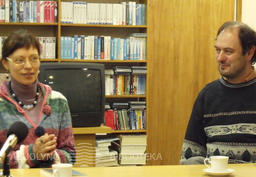 Rašytoja Saulė Zujūtė ir vertėjas Markus Roduner