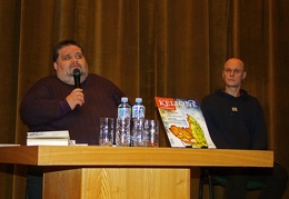 Bernardinai.lt vyr. redaktorius Andrius Navickas ir kultūros redaktorius Gediminas Kajėnas