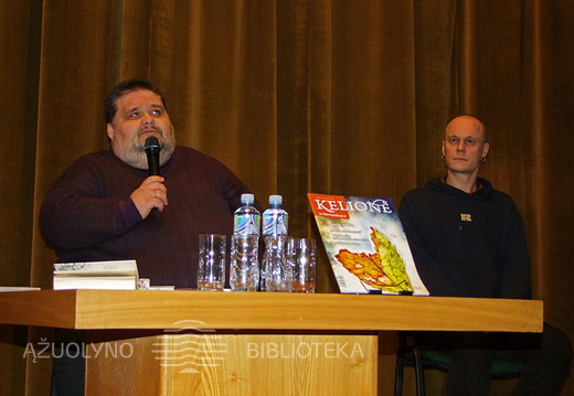 Bernardinai.lt vyr. redaktorius Andrius Navickas ir kultūros redaktorius Gediminas Kajėnas