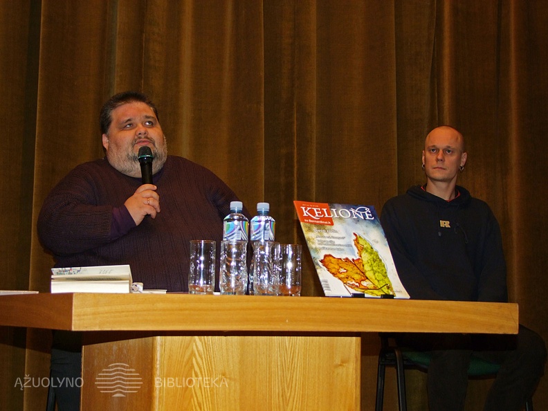 Bernardinai.lt vyr. redaktorius Andrius Navickas ir kultūros redaktorius Gediminas Kajėnas