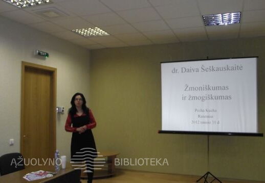 Dr. Daiva Šeškauskaitė pristato idėją "Žmoniškumas ir žmogiškumas"