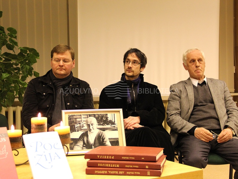 Aktorius Giedrius Arbačiauskas, menininkas Gilles Vuillard, leidyklos „Homo liber“ direktorius Vilius Gužauskis