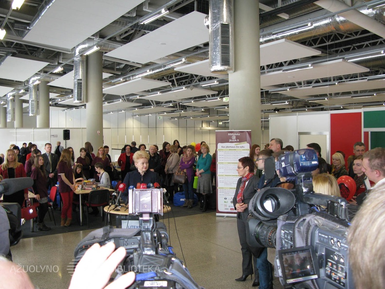 Biblioteka@ikrauk erdvėje viešėjo Prezidentė Dalia Grybauskaitė