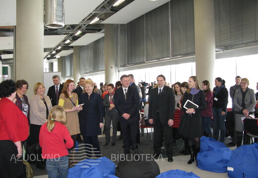 Biblioteka@ikrauk erdvėje viešėjo Prezidentė Dalia Grybauskaitė