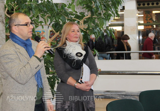 Sveikinimo žodį tarė LIetuvos dailininkų sąjungos Kauno skyriaus pirmininkas Gintautas Vaičys