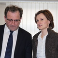 Prancūzų kalbos atašė Luc Aubry ir vertėja Snieguolė Kavoliūnienė