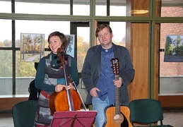 Violončelininkė Agnė Arbačiauskienė ir aktorius Giedrius Arbačiauskas