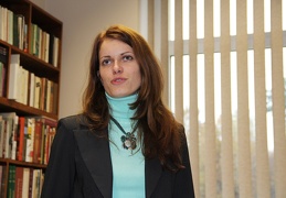 Susitikimą su aktore pristatė KAVB kultūrinių renginių organizatorė Aistė Megelinskienė 
