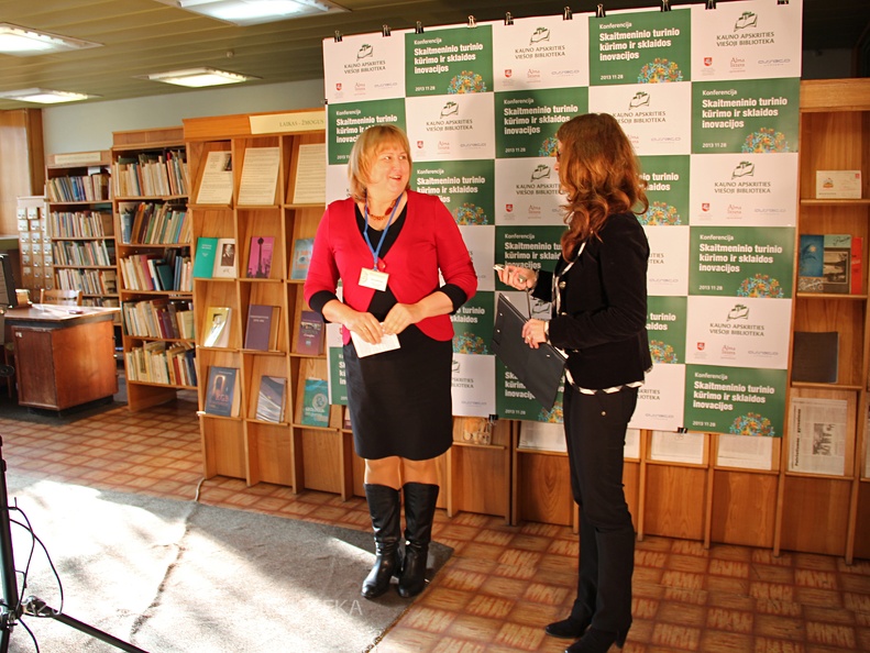 Konferencijos metu veikė studija, kurioje buvo kalbinami dalyviai