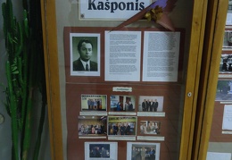 Parodos &quot;Profesorius, mokslų daktaras Karolis Rimtautas Kašponis&quot; stendai.
