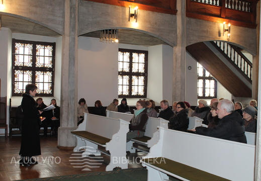 Pranešimą apie K. Donelaitį skaitė muzikologė Birutė Nemčinskienė