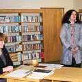 Vokiškų ir šveicariškų leidinių bibliotekos darbuotoja V.Korn pristato pranešėją