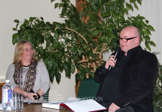 Fotomenininkas Algimantas Aleksandravičius ir KAVB Kultūros renginių ir leidybos grupės vadovė Rimanta Tamoliūnienė