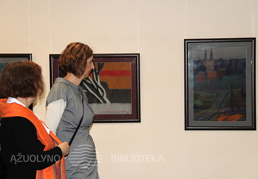 Meno leidinių skaityklą papuošė V.Valento kūryba