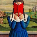 Ricko Berhorsto darbas &quot;Skaitanti mergaitė&quot;, kurį tapė bibliotekos darbuotojos