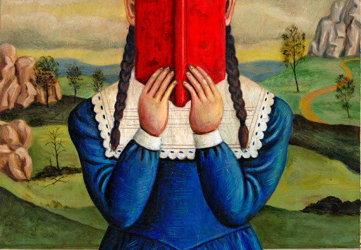 Ricko Berhorsto darbas "Skaitanti mergaitė", kurį tapė bibliotekos darbuotojos