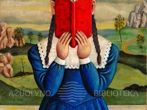 Ricko Berhorsto darbas &quot;Skaitanti mergaitė&quot;, kurį tapė bibliotekos darbuotojos