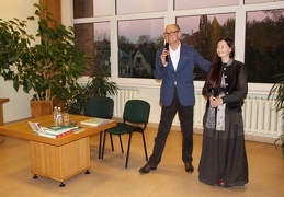 Kauno lėlių teatro direktorius S. Klibavičius ir dailininkė Sigutė Ach.