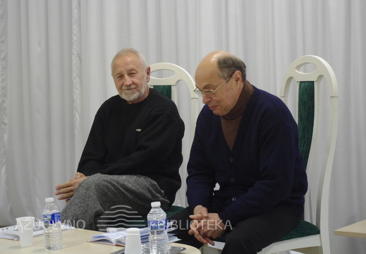 Donaldas Kajokas ir muziejininkas Edmundas Kazlauskas