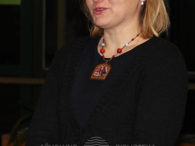 Bibliotekos svečius pristatė KAVB darbuotoja V.Gerasimovienė 