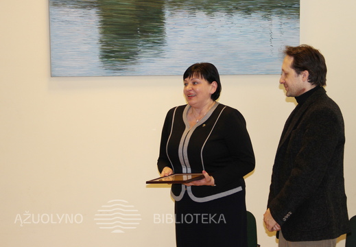 Direktorė Asta Naudžiūnienė ir maestro Vilhelmas Čepinskis