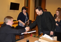 F. Latėnas, KAVB direktorė A. Naudžiūnienė ir V. Čepinskis