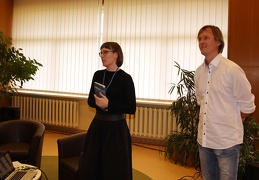 Renginio kuratorė Julija Genienė ir keliautojas Saulius Norkevičius