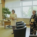 Vakaro vedėja Julija Genienė ir viešnios – vertėja Kristina Barancovaitė-Skindaravičienė bei kendo trenerė Raimonda Strazdienė