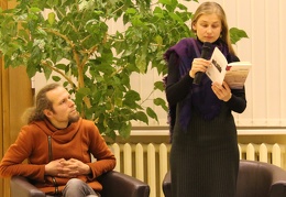 Poetas vertėjas Marius Burokas ir poetė Jurgita Jasponytė