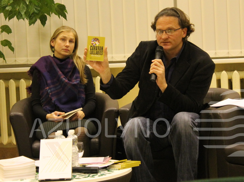Poetas vertėjas Marius Burokas, poetė Jurgita Jasponytė, poetas, vertėjas Rimas Užgiris