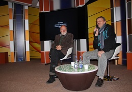 Režisierius Algimantas Puipa ir kino kritikas Gediminas Jankauskas 