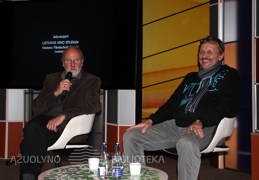 Režisierius Algimantas Puipa ir kino kritikas Gediminas Jankauskas 
