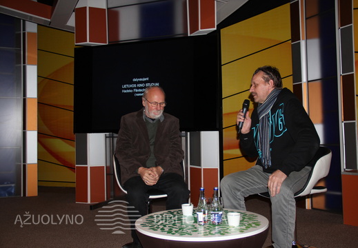 Režisierius Algimantas Puipa ir kino kritikas Gediminas Jankauskas 