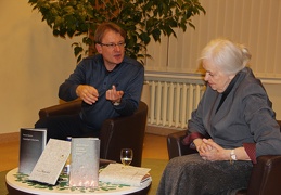 Aktorius Gintaras Mikalauskas ir poetė Ramutė Skučaitė