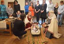 Vaiko palaiminimo apeigų demonstravimas