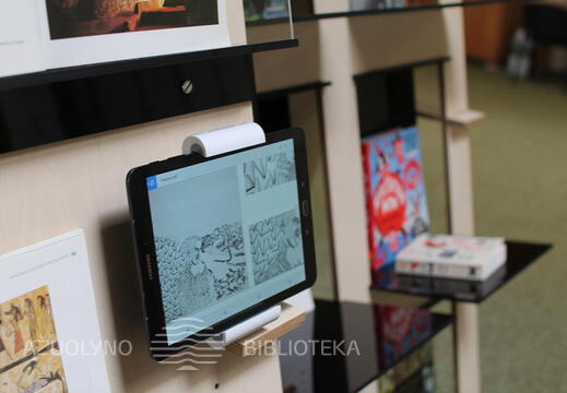 Parodą papildanti vaizdinė medžiaga planšetiniame kompiuteryje