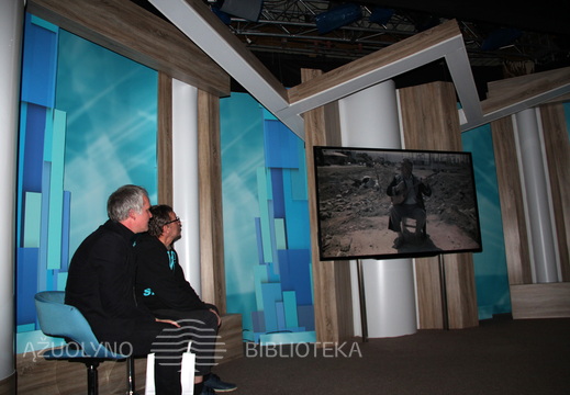 Režisierius Audrius Stonys ir kino kritikas Gediminas Jankauskas