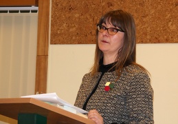 Prof. dr. Aušra-Martišiūtė-Linartienė skaito pranešimą