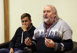 Režisierius Gytis Padegimas, aktorius Dovydas Stončius 