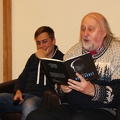 Režisierius Gytis Padegimas ir aktorius Dovydas Stončius