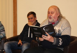 Režisierius Gytis Padegimas ir aktorius Dovydas Stončius